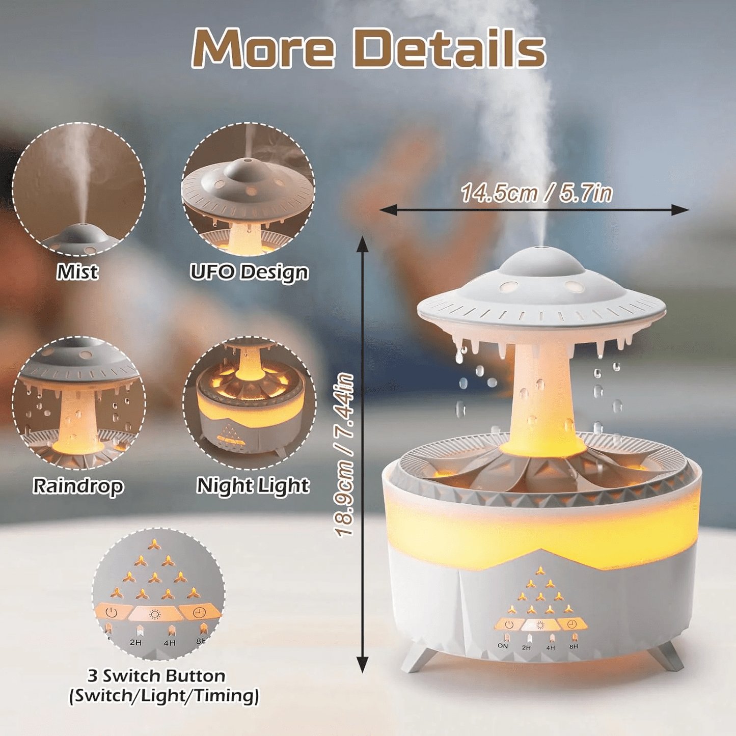 Humidificador Ovni LED - Ofertecn