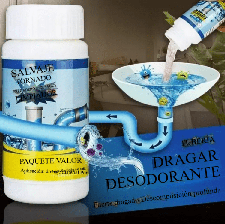 Wild Tornado - Limpiador profesional potente para el cuidado efectivo de tus cañerías - Ofertecn